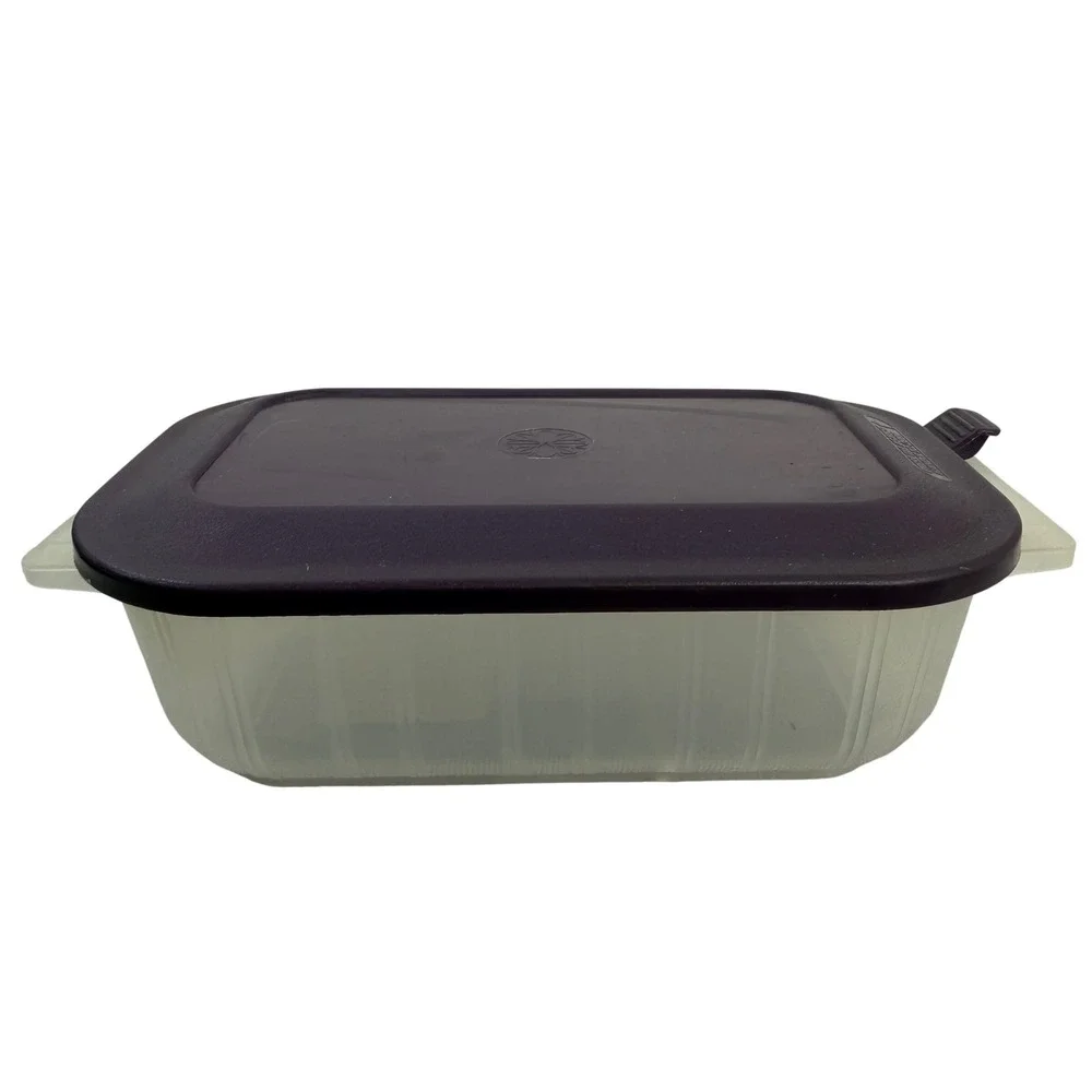 Vintage‎ Anchor Hocking 3 Cup Rectangle Container Pop Tab Food Storage Purple